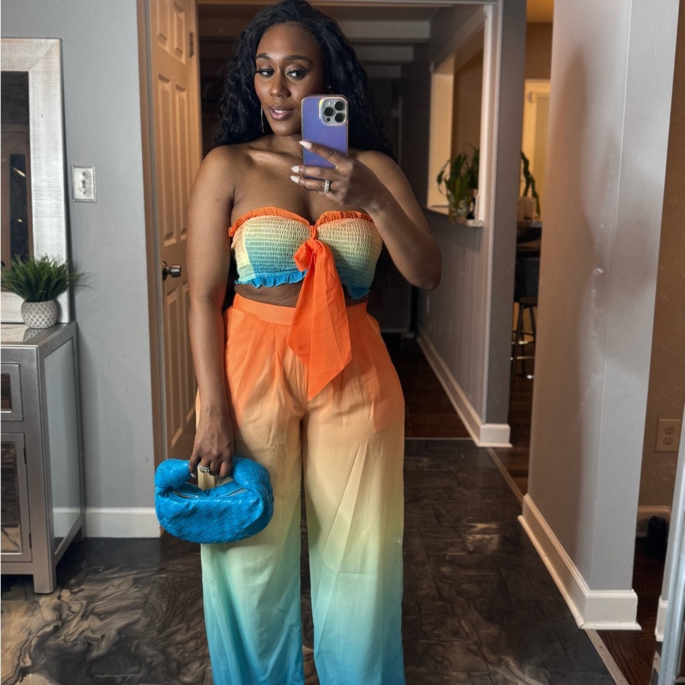 Gradient Strapless Pant Set - Picture 3 of 3